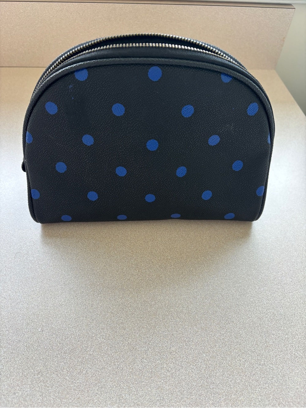 Guerlain Navy Polka Dot Cosmetic Pouch